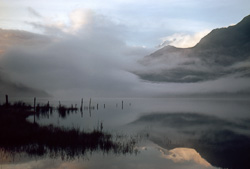 The head of Lake Alabaster, Fiordland, 1970